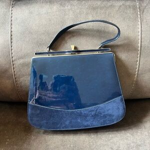 Elegant Vintage 50’s-60’s Navy Blue Women's‎ Handbag